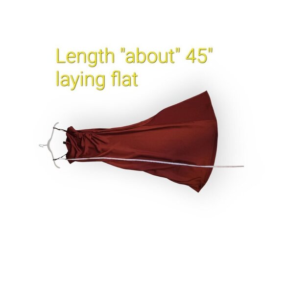 House Of Harlow 1960 Satin Maxi Dress XS Rust - Picture 7 of 9